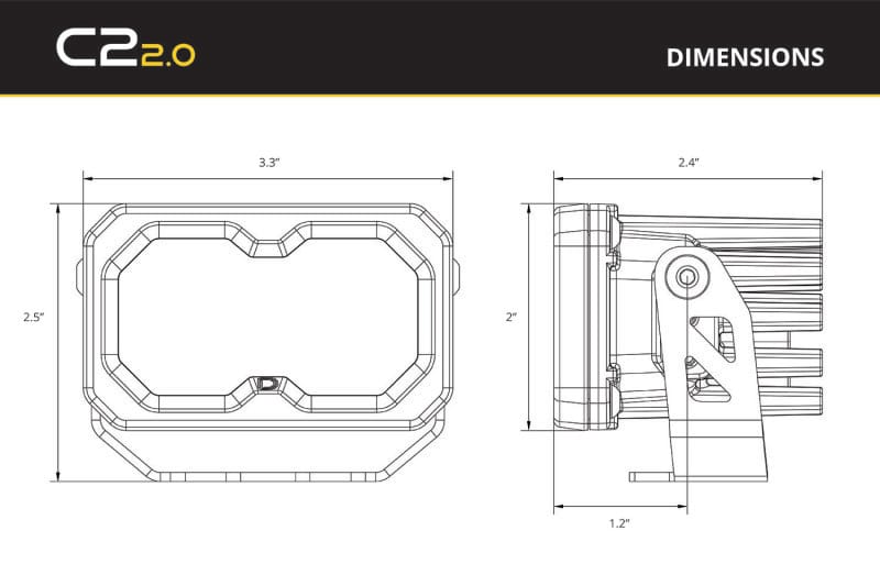 Diode Dynamics Stage Series 1 In Roll Bar Reverse Light Kit SSC2 Pro (Pair) thumbnail 7