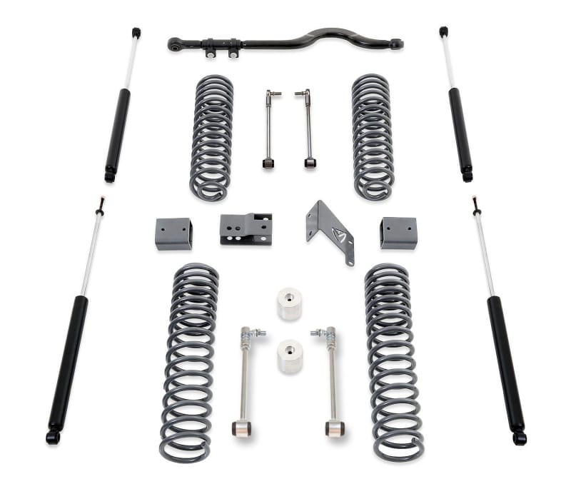 MaxTrac 07-18 Jeep Wrangler JK 4.5in/4.5in MaxPro Coil Lift Kit w/Track Bar & MaxTrac Shocks