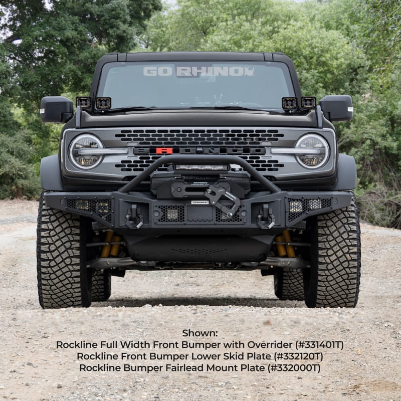 Go Rhino 07-20 Jeep Wrangler JL/JLU/JK/JKU/Gladiator JT Rockline Bumper Fairlead Mount Plate thumbnail 3