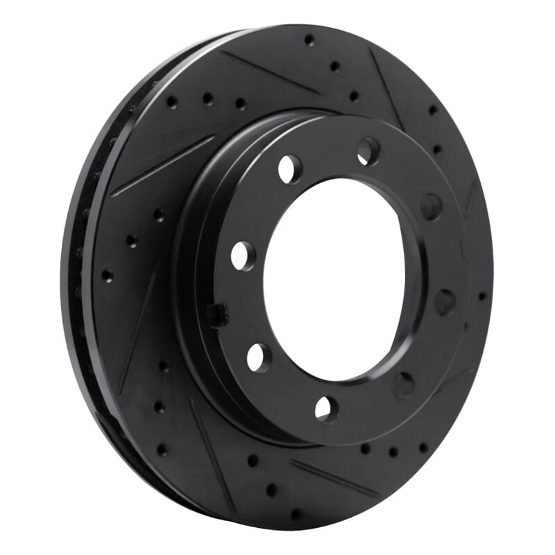 R1 77-93 Chevrolet V30 & V3500 Pickup Front Right Drilled & Slotted Black Brake Rotor thumbnail 2