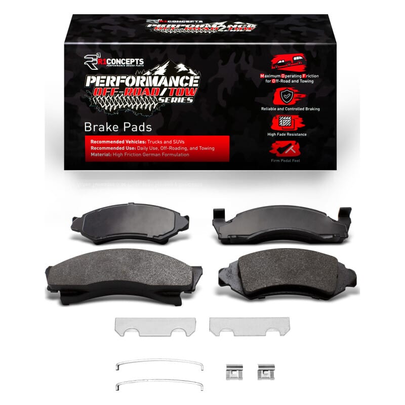 R1 1973-1985 Ford E-150 Econoline Club Wagon Front Off-Road/Tow Brake Pads & Hardware Kit