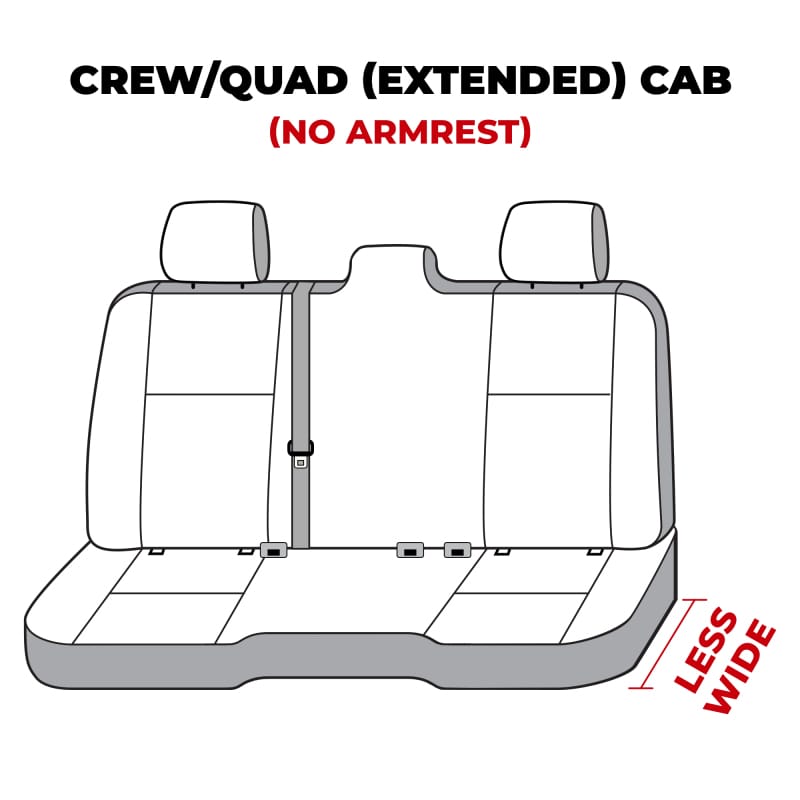 Covercraft 19-24 Dodge Ram 1500 Quad Ex Classic Rear w/o FDA Endura Logo SeatSaver 2nd Row Seat Cvr