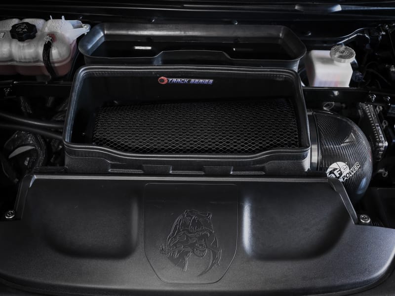 aFe 21-23 RAM 1500 TRX Track Series Carbon Fiber Cold Air Intake System w/ Pro 5R Filter thumbnail 4