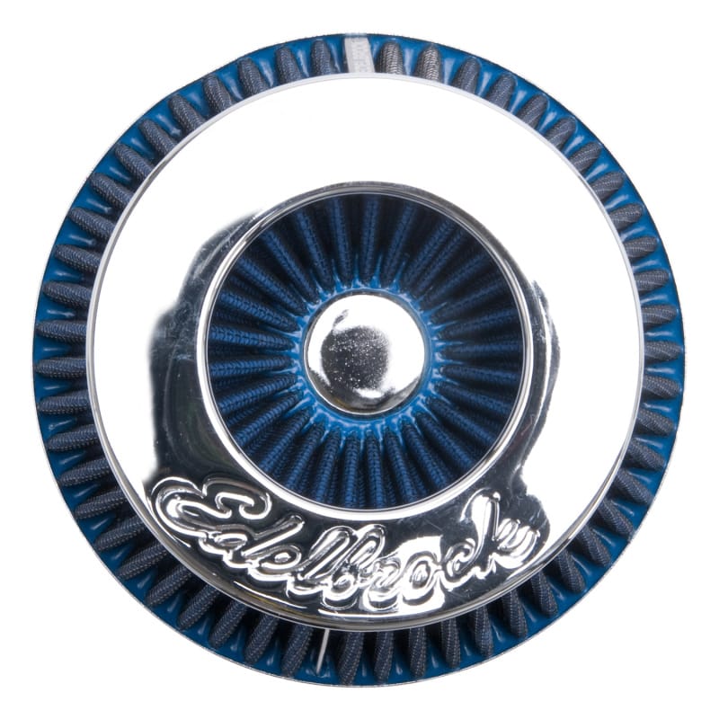 Edelbrock Air Filter Pro-Flo Series Conical 3 7In Tall Blue/Chrome thumbnail 3
