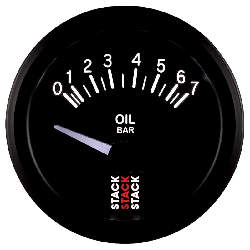 Autometer Stack 52mm 0-7 Bar M10 (M) Electric Oil Pressure Gauge - Black thumbnail 4