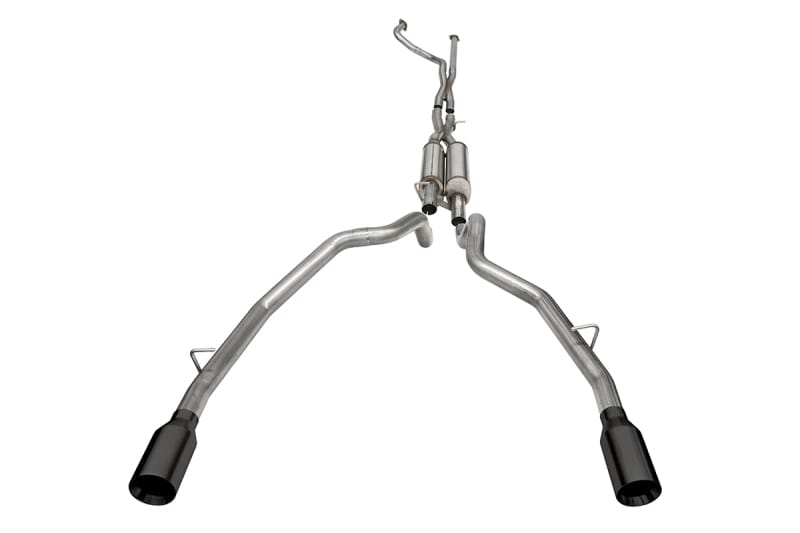 Corsa 2021-2024 Dodge Ram TRX Crew Cab Xtreme Catback Exhaust Dual Rear Black Tip thumbnail 2