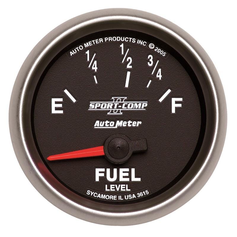 Autometer Sport-Comp II 52mm 73-10 ohms Short Sweep Electronic Fuel Level Gauge