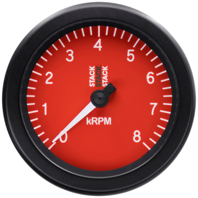 Autometer Stack Sport 88mm 0-8K RPM Tachometer - Red thumbnail 4