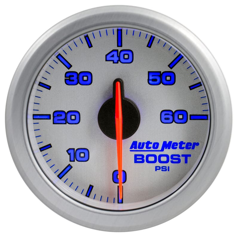 Autometer Airdrive 2-1/6in Boost Gauge 0-60 PSI - Silver thumbnail 2