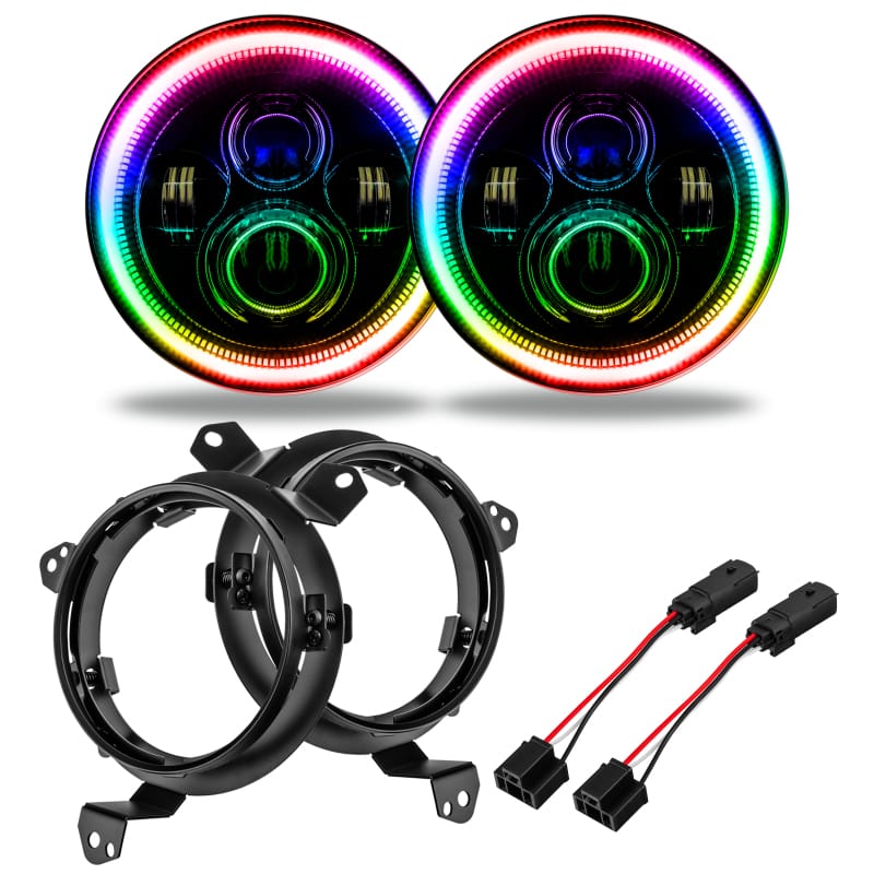 Oracle Jeep Wrangler JL/JT 7in. High Powered LED Headlights (Pair) - w/o Controller