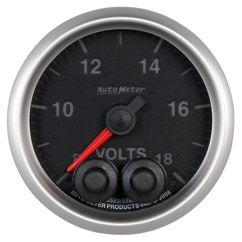Autometer Elite 52.4mm Peak & Warn w/ Electronic Control 8-18 Volt Voltmeter thumbnail 2