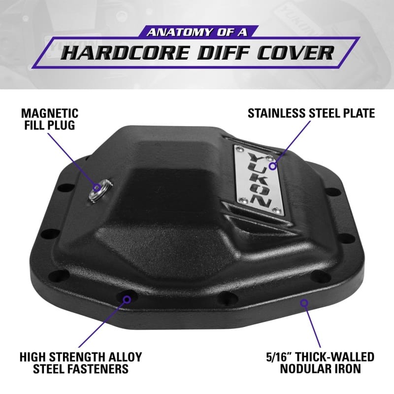 Yukon Gear Hardcore Front Nodular Iron Cover for Jeep Wrangler JL Dana 44/210mm thumbnail 3