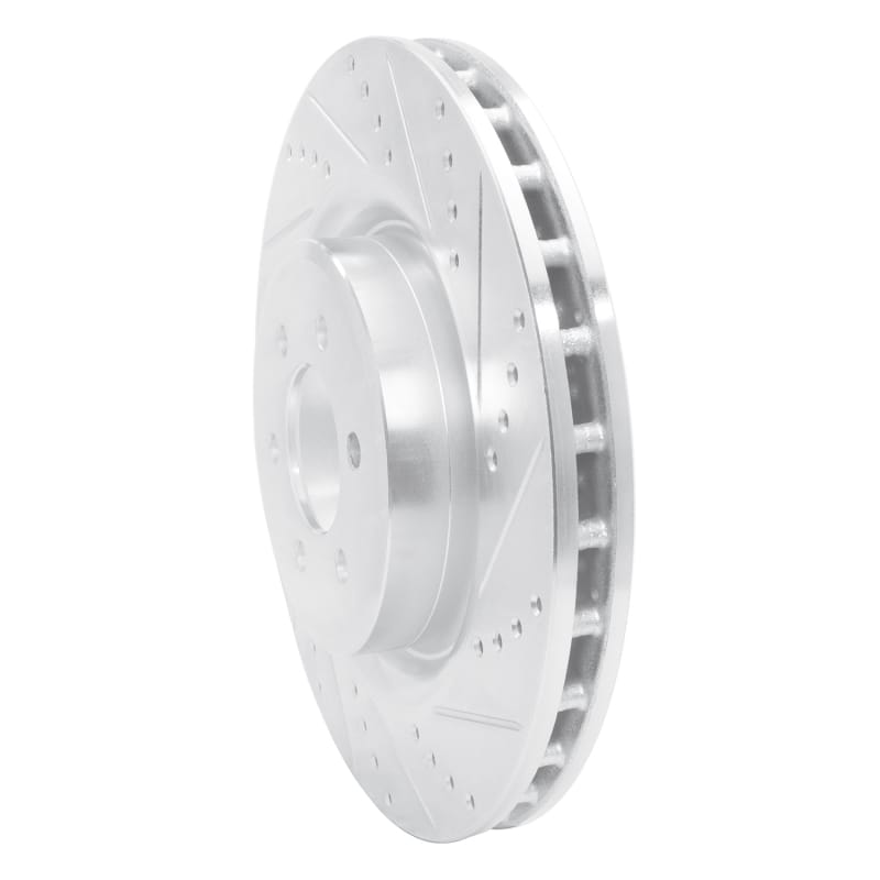 R1 03-17 Dodge Viper Front Right Drilled & Slotted Silver Brake Rotor