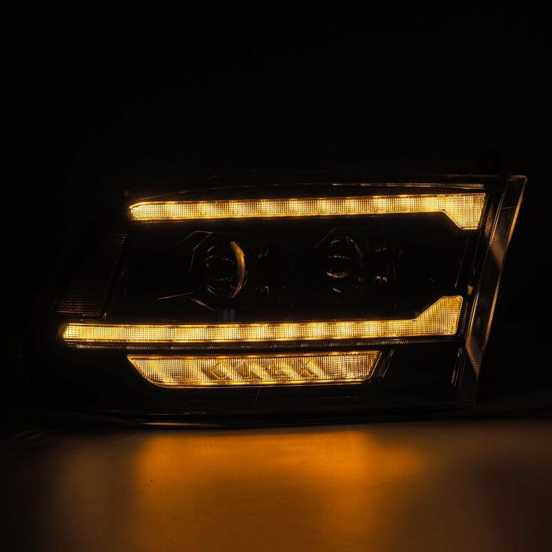 AlphaRex 09-18 RAM 1500 PRO-Series Proj Headlights Alpha-Black w/Sequential Signal & Top/Middle DRL thumbnail 4