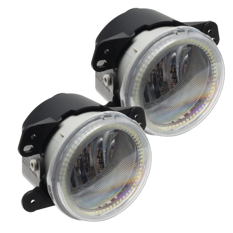 Oracle Lighting 07-09 Jeep Wrangler JK Pre-Assembled LED Halo Fog Lights -Pink thumbnail 2