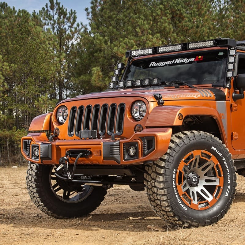Rugged Ridge 07-18 Jeep Wrangler JK Turn/Side/Fog Light Elite Euro Guard Kit thumbnail 2