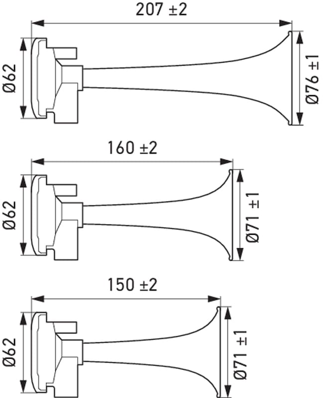 Hella Horn Kit Air 3Trumpet Melody thumbnail 2