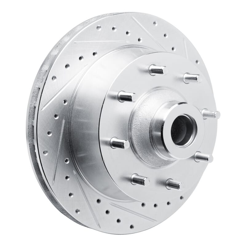 R1 73-77 Dodge B300 Van (71-74) / B300 (75-80) Front Right Drilled & Slotted Silver Brake Rotor thumbnail 2