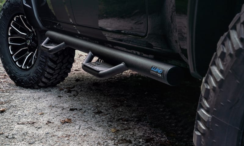 Lund 09-15 Dodge Ram 1500 Quad Cab (Built Before 7/1/15) Terrain HX Step Nerf Bars - Black thumbnail 7
