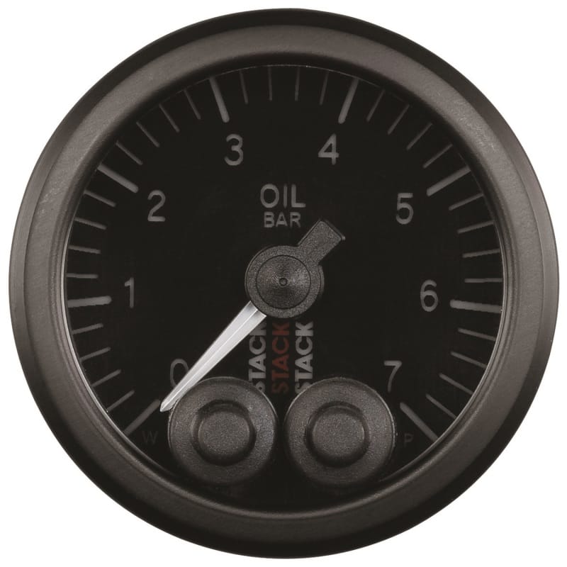 Autometer Stack 52mm 0-7 Bar M10 Male Pro-Control Oil Pressure Gauge - Black thumbnail 2