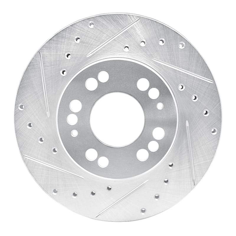 R1 1991-2004 Dodge STEALTH Front Left Drilled & Slotted Silver Brake Rotor
