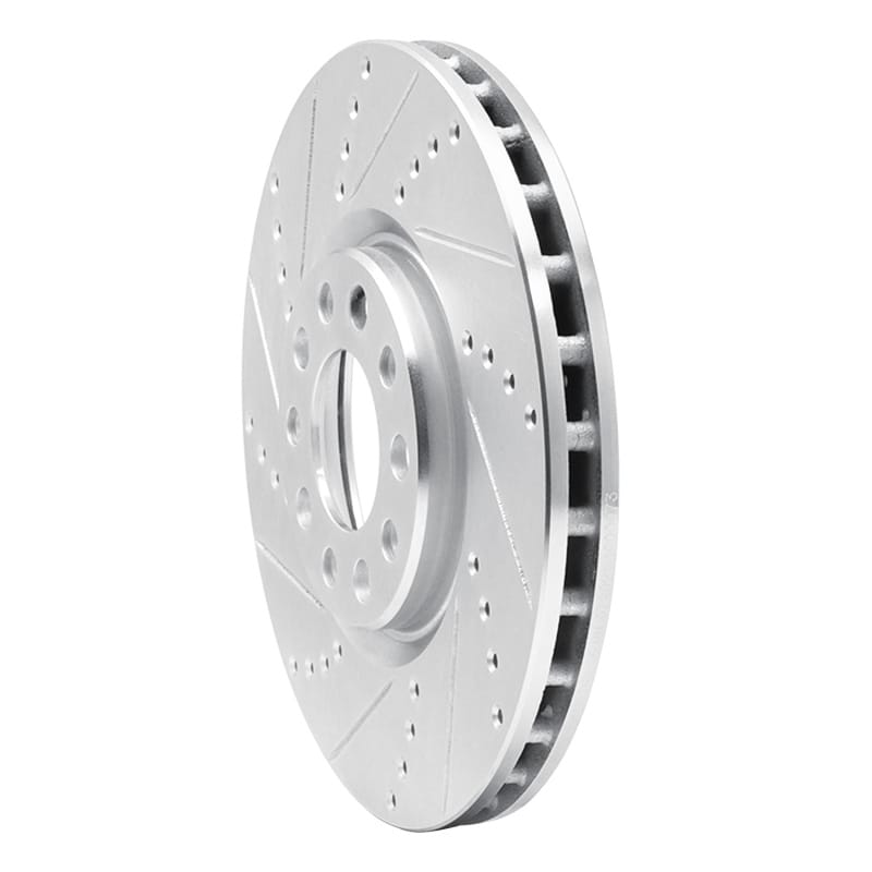 R1 13-23 Chrysler 200 Front Left Drilled & Slotted Silver Brake Rotor thumbnail 2