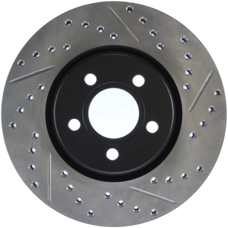 StopTech 03-09 Chrysler PT Cruiser Tur / 03-05 Dodge Neon SRT-4 Front Left Slotted & Drilled Rotor