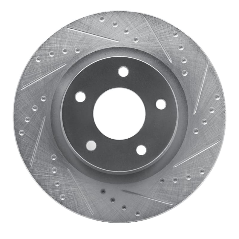 R1 07-25 Chrysler SEBRING Front Right Drilled & Slotted Silver Brake Rotor