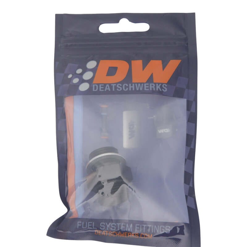 DeatschWerks 8AN ORB Male to M18 X 1.5 Metric Male (Incl O-Ring and Washer) - Anodized Matte Black thumbnail 2