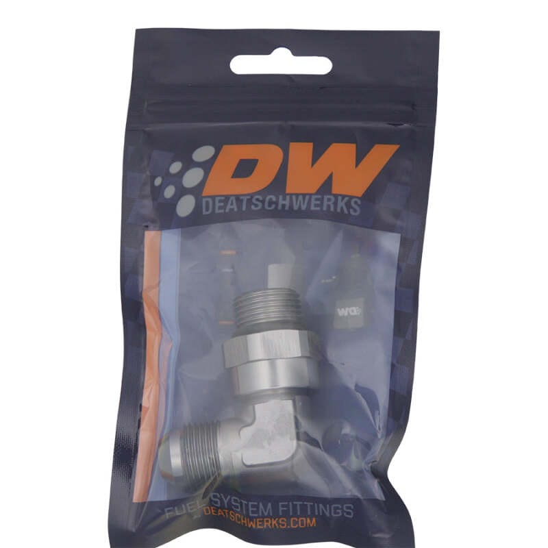 DeatschWerks 8AN ORB Male Swivel to 8AN Male Flare 90-Degree Fitting - Anodized DW Titanium thumbnail 2