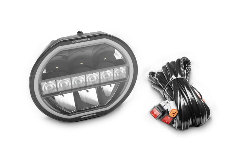 Go Rhino Xplor Blackout Series Maxline LED Hi/Low Beam w/Multi DRL (Surface Mount) 9in. - Blk thumbnail 2