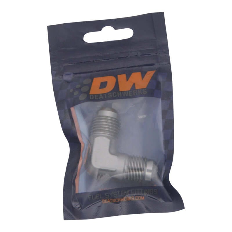 DeatschWerks 6AN Male Flare To 6AN Male Flare 90-Degree Coupler Fitting thumbnail 2