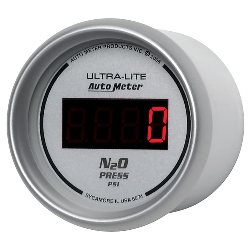 Autometer Ultra-Lite 2-1/16in 1600 PSI Digital Nitrous Pressure Gauge - Silver thumbnail 2