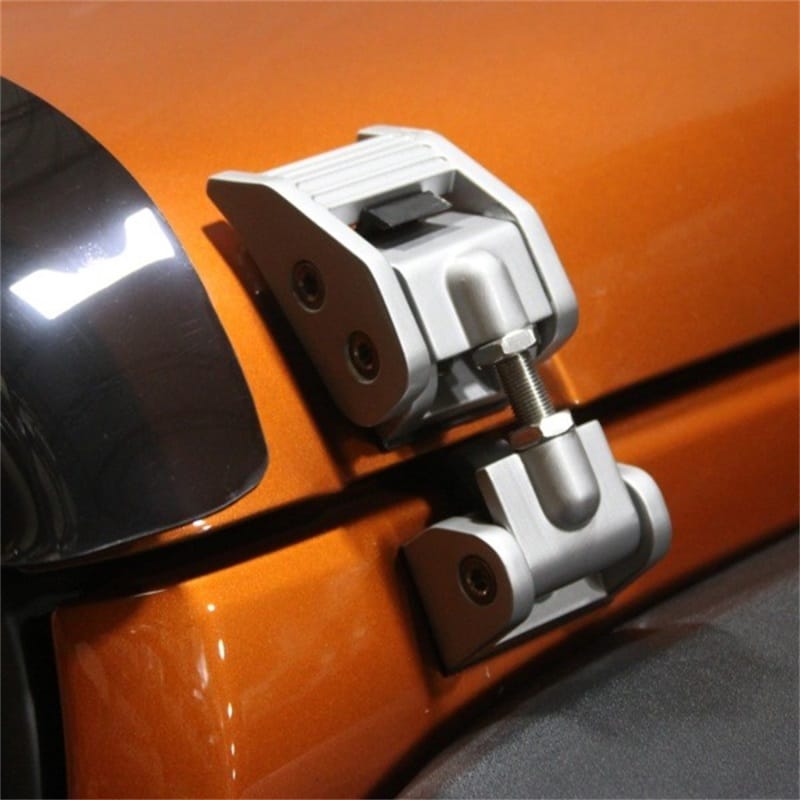 Rugged Ridge 07-18 Jeep Wrangler JK Silver Hood Catch Kit thumbnail 3