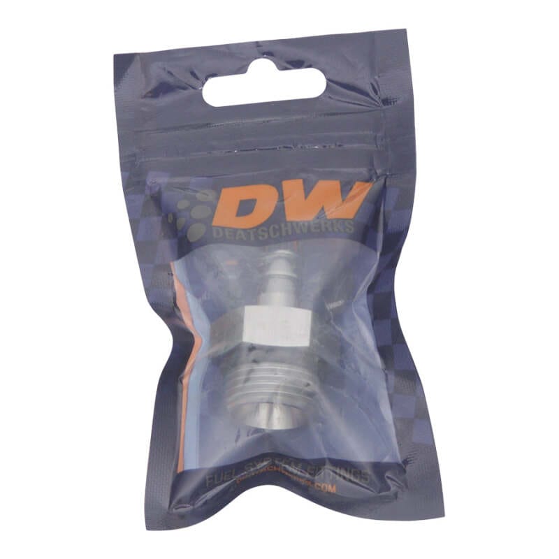 DeatschWerks 8AN ORB Male to 5/16in Male Triple Barb Fitting (Incl O-Ring) - Anodized DW Titanium thumbnail 2