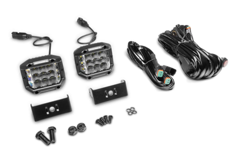 Go Rhino Xplor Bright Series Sideline Cube LED Flood Light Kit (Surface Mount) 4x3 - Blk (Pair) thumbnail 3