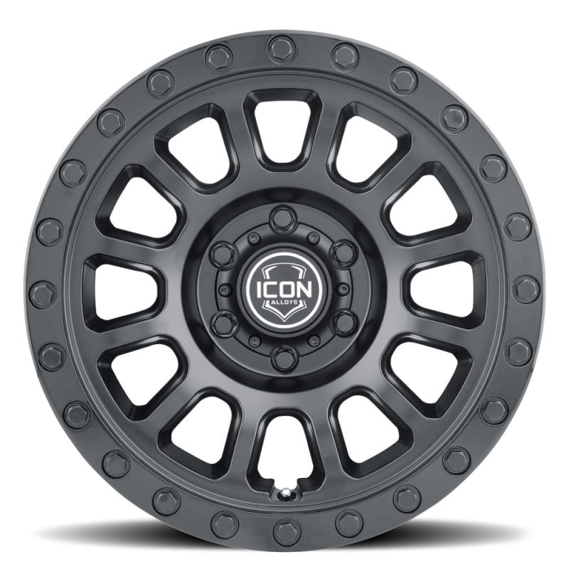 ICON Hulse 17 X 8.5 5 X 4.5 0mm Offset 4.75in BS Double Black thumbnail 4