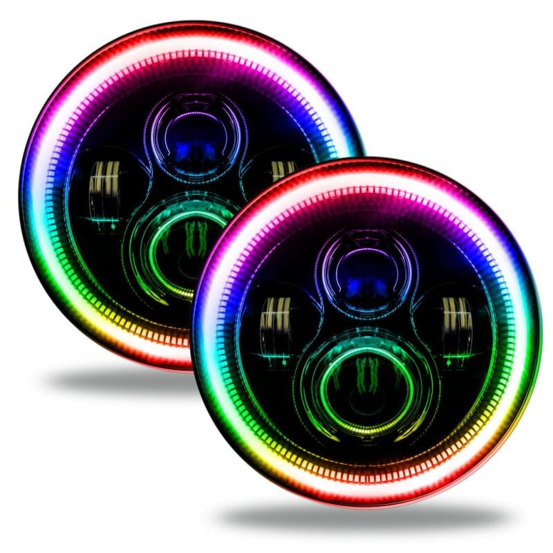 Oracle Jeep Wrangler JL/Gladiator JT 7in. High Powered LED Headlights (Pair) ColorSHIFT thumbnail 2