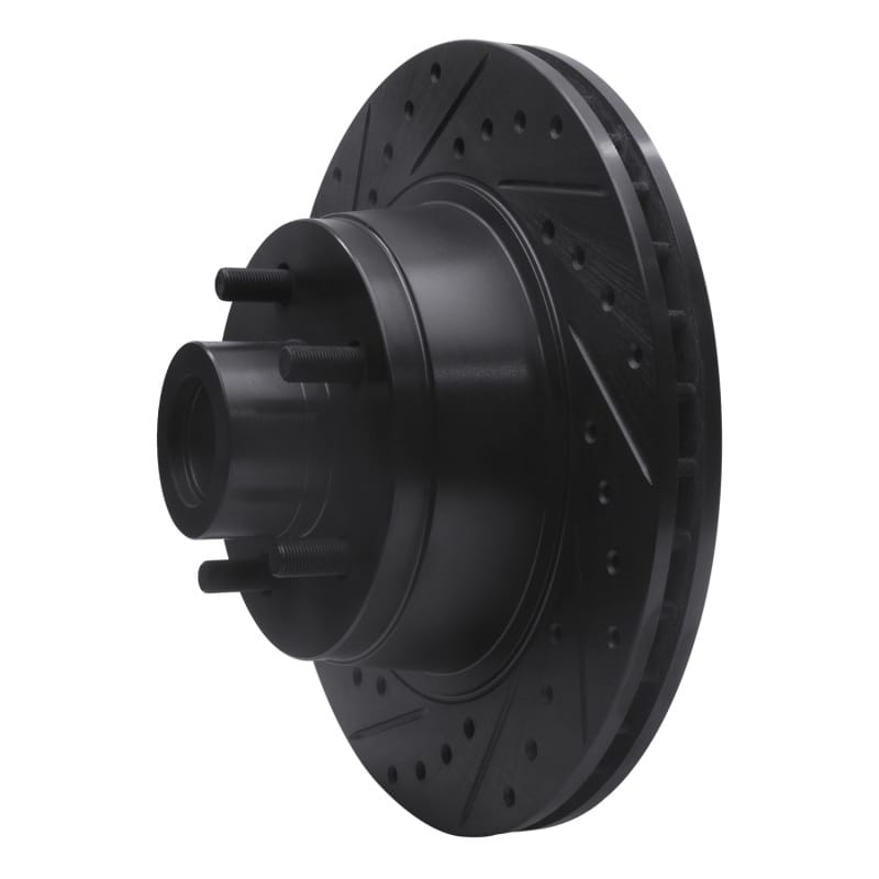 R1 76-81 Chrysler Newport Front Left Drilled & Slotted Black Brake Rotor thumbnail 2