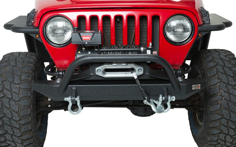 Fishbone Offroad 97-06 Jeep Wrangler TJ Rubicon Front Bumper W/Winch Guard - Blk Textured Powdercoat thumbnail 2