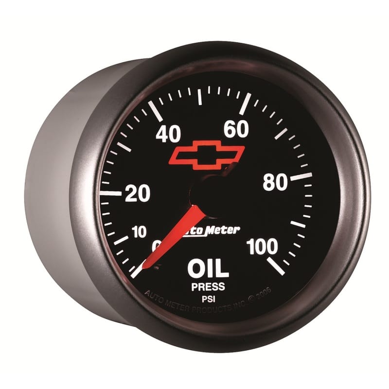 Autometer GM Bowtie Black 2-1/16in 0-100 PSI Oil Pressure - Stepper Motor thumbnail 5