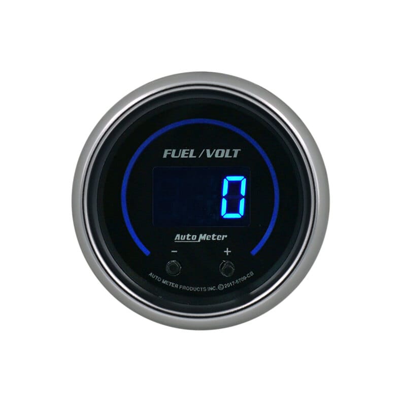Autometer 52.4mm Black Switchable 0-100 Fuel Level / 8-18V Voltmeter Cobalt Elite Digital Gauge thumbnail 3