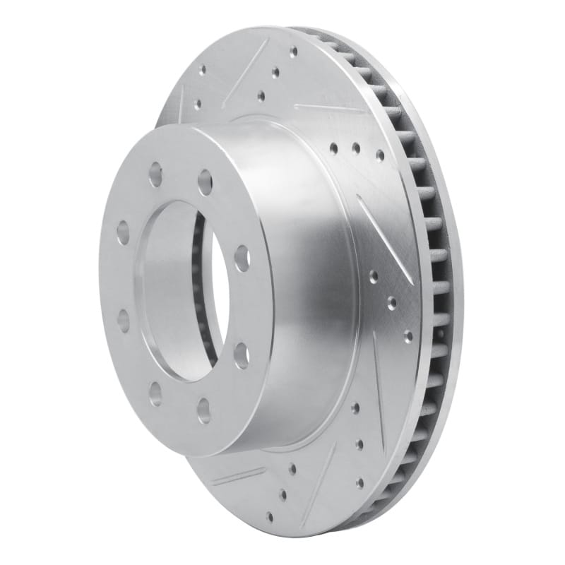 R1 03-08 Dodge Ram 2500 Front Left Drilled & Slotted Silver Brake Rotor thumbnail 2