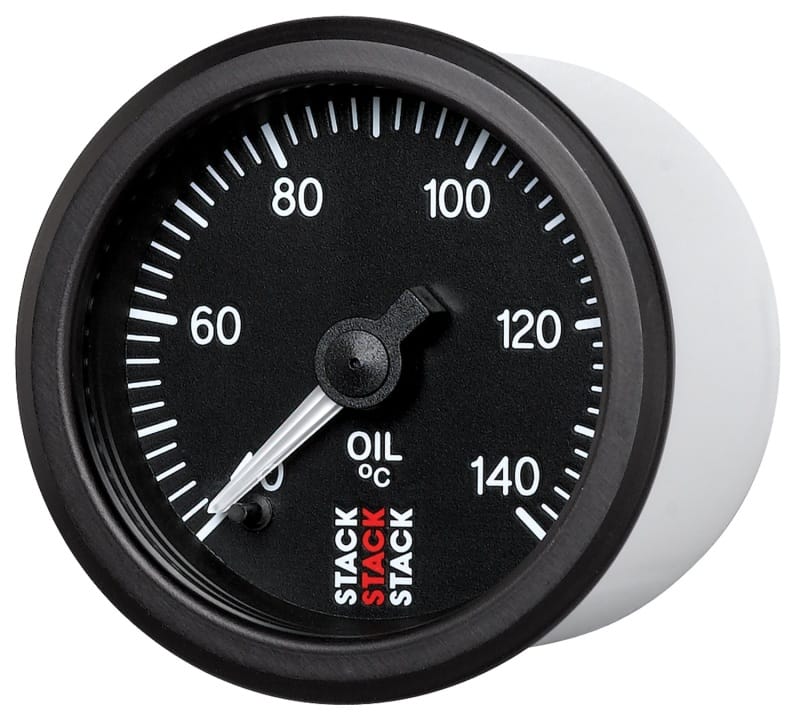 Autometer Stack 52mm 40-140 Deg C 1/8in NPTF Male Pro Stepper Motor Oil Temp Gauge - Black thumbnail 2