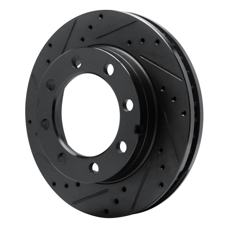 R1 77-93 Chevrolet V30 & V3500 Pickup Front Left Drilled & Slotted Black Brake Rotor thumbnail 2