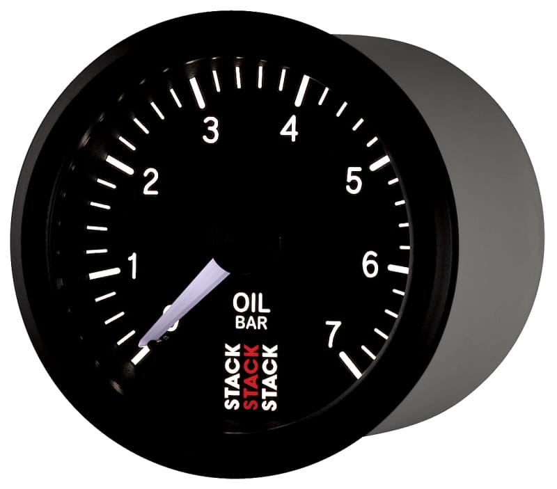 Autometer Stack Instruments 52mm 0-7 BAR M10 (M) Mechanical Oil Pressure Gauge - Black thumbnail 3