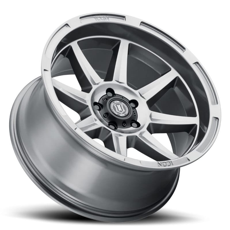 ICON Bandit 20x10 5x5 -24mm 4.5in BS 71.50mm Bore Gun Metal Wheel thumbnail 5