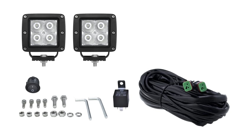 Hella HVF Cube 4 LED Off Road Kit - 3.1in 2X12W thumbnail 5