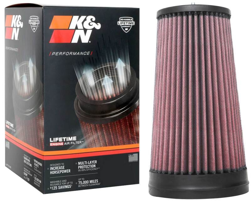 K&N Universal Unique Air Filter 2-3/4in FLG x 4-21/32in Base x 3-1/2in Top x 8-1/4in Height thumbnail 3