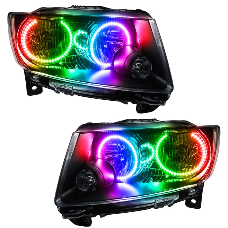 Oracle 11-13 Jeep Grand Cherokee SMD HL (Non-HID) - Chrome - ColorSHIFT w/o Controller